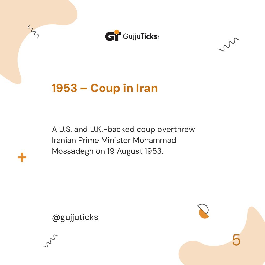 1953 – Coup in Iran