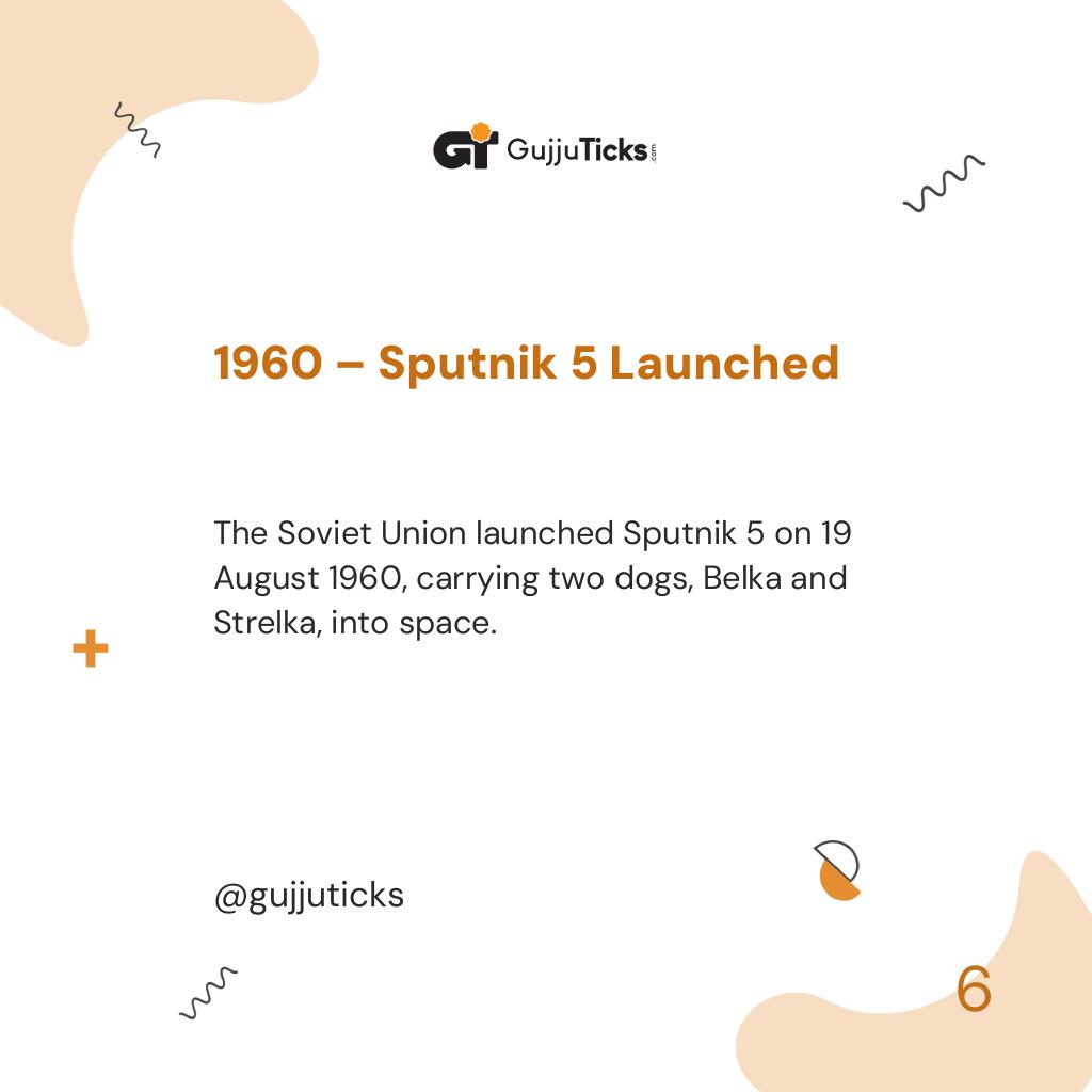 1960 – Sputnik 5 Launched