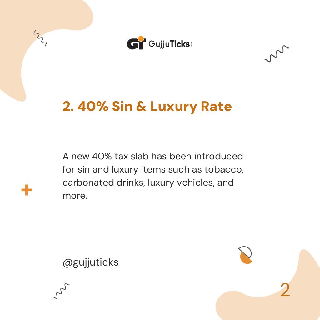 2. 40% Sin & Luxury Rate