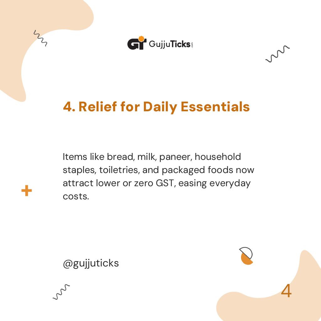 4. Relief for Daily Essentials
