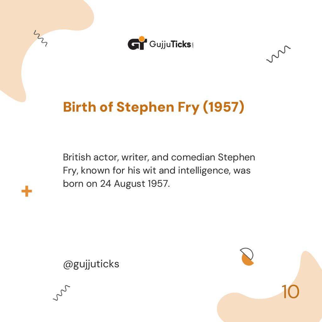 Birth of Stephen Fry (1957)