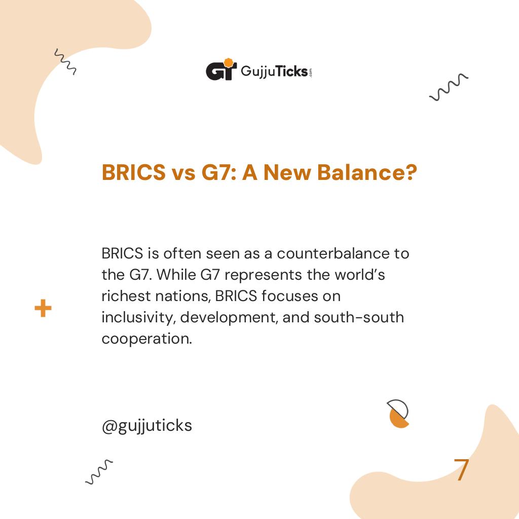 BRICS vs G7: A New Balance?
