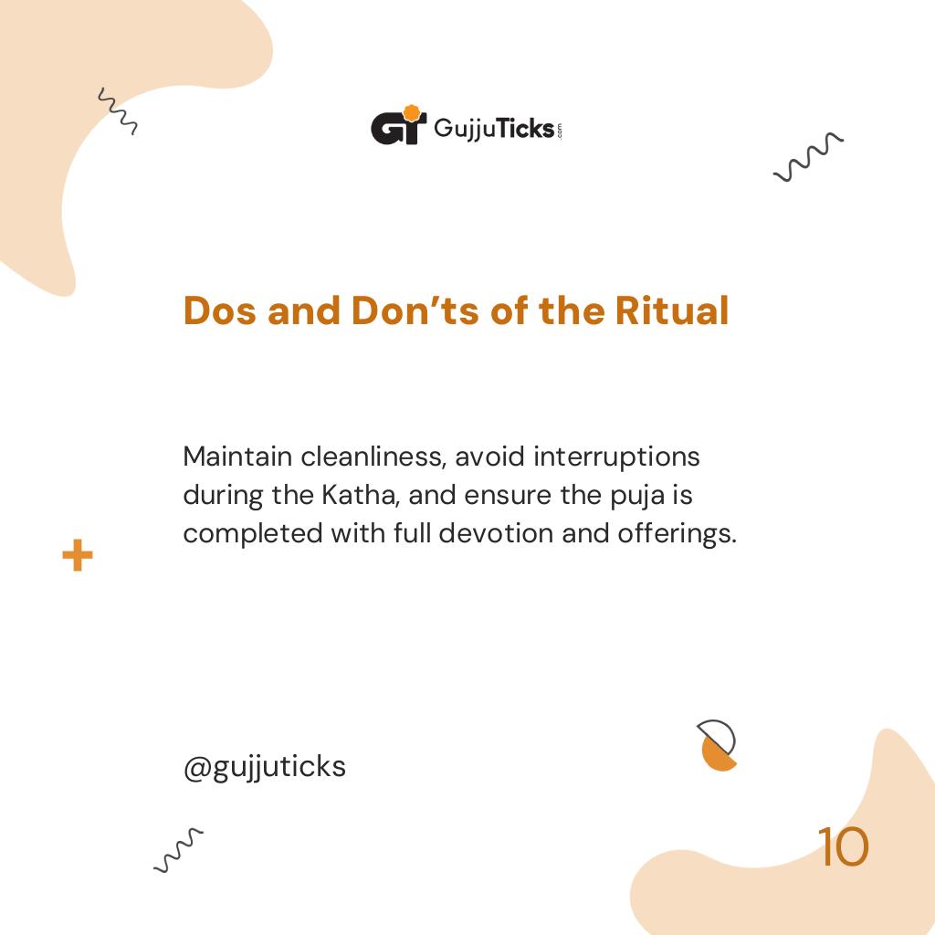 Dos and Don’ts of the Ritual