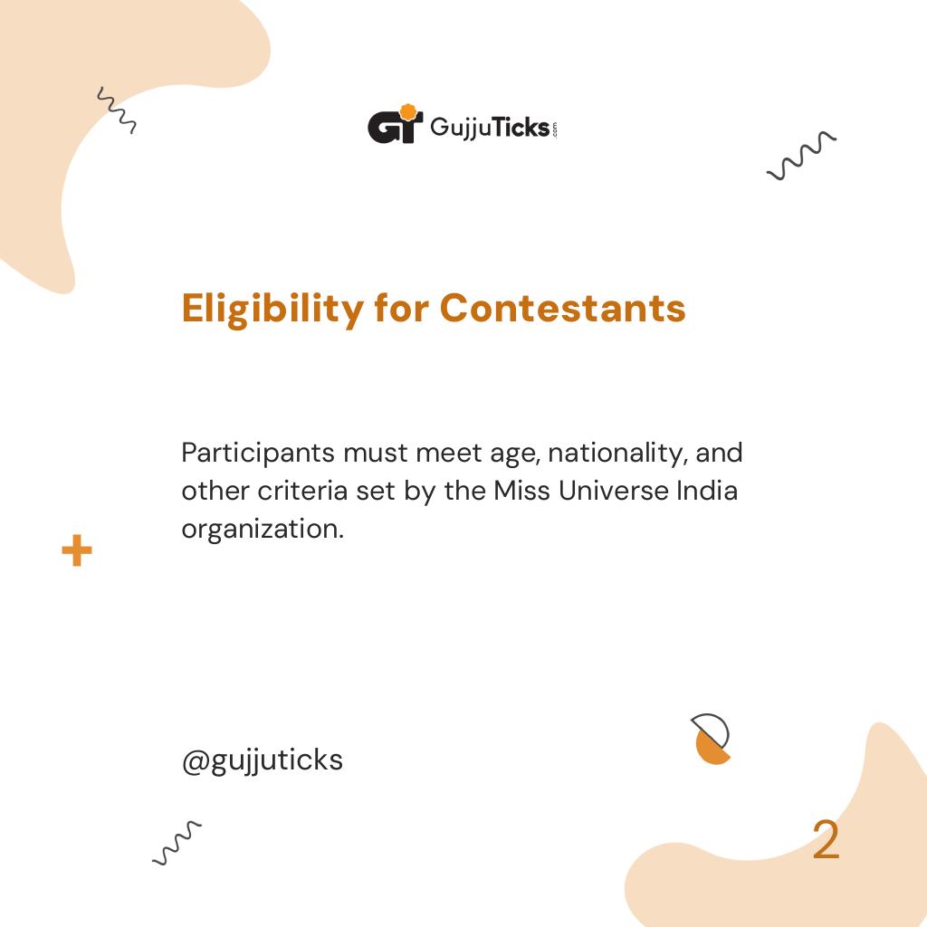 Eligibility for Contestants