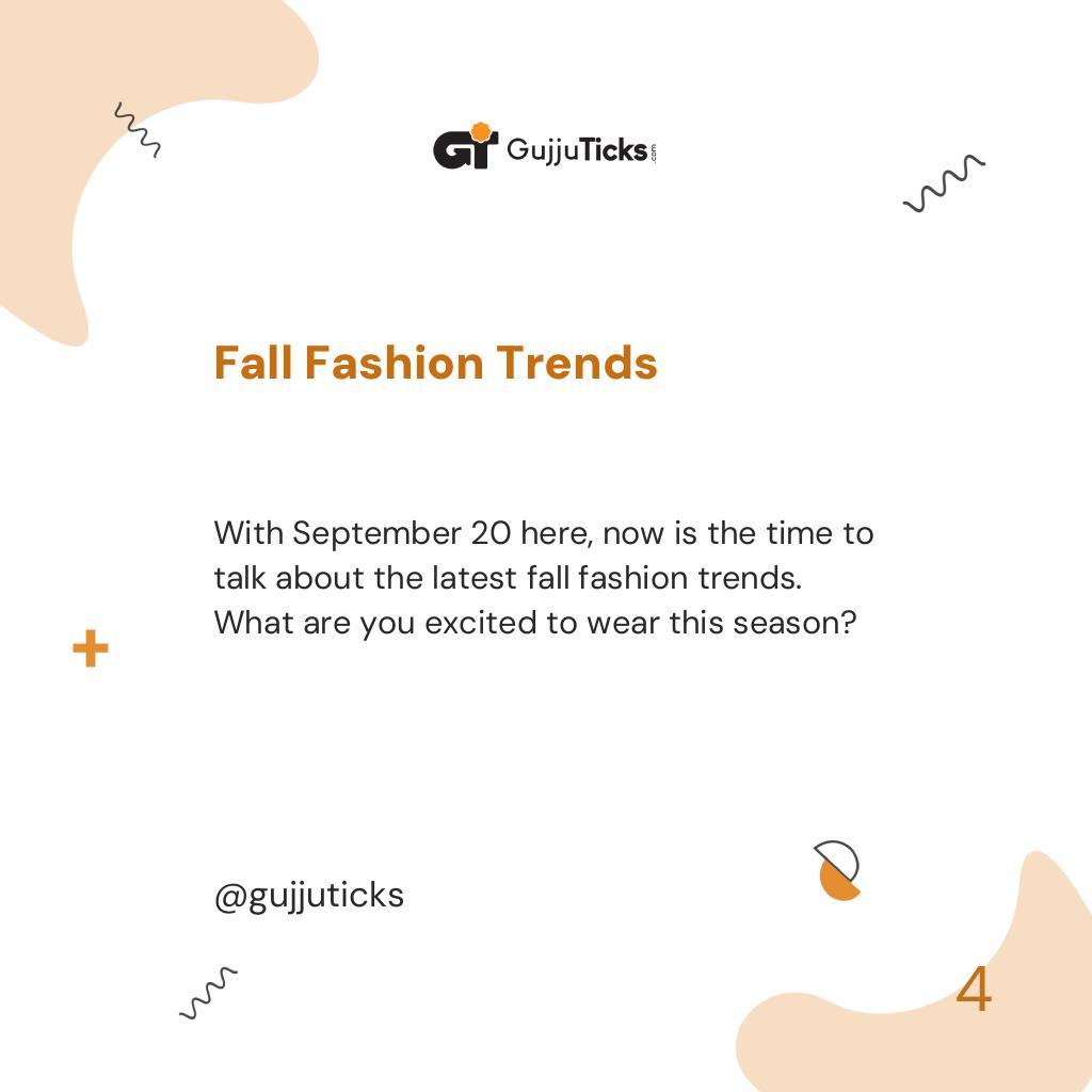 Fall Fashion Trends