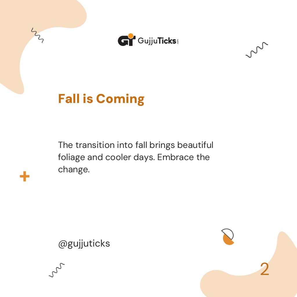 Fall is Coming
