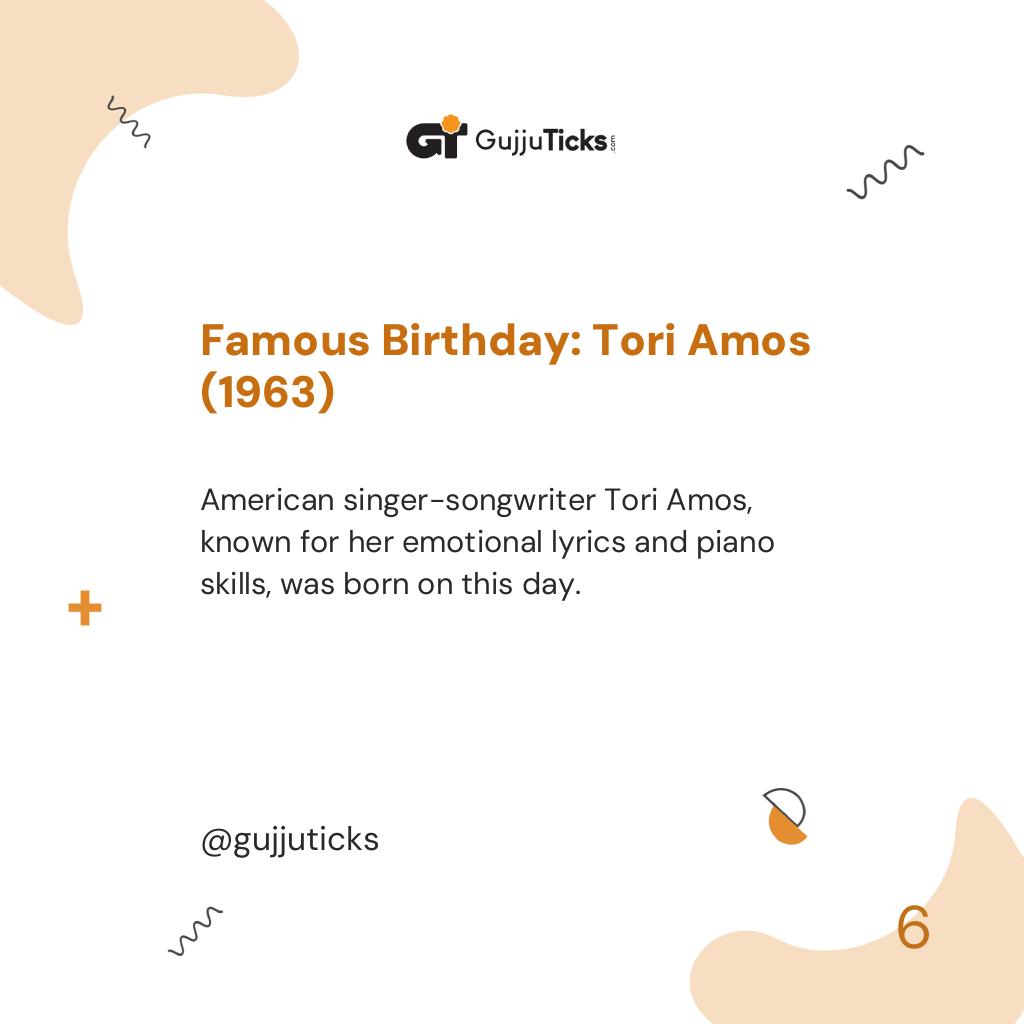 Famous Birthday: Tori Amos (1963)