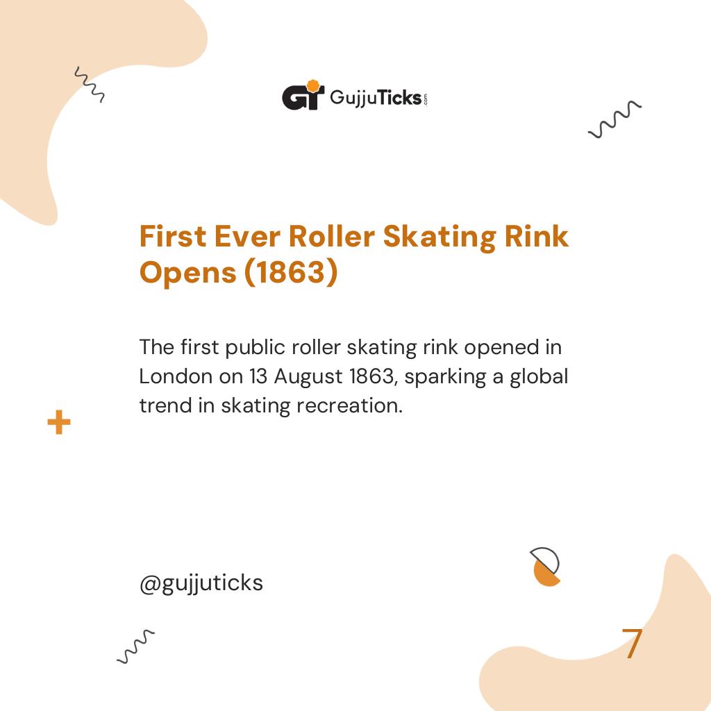 First Ever Roller Skating Rink Opens (1863)