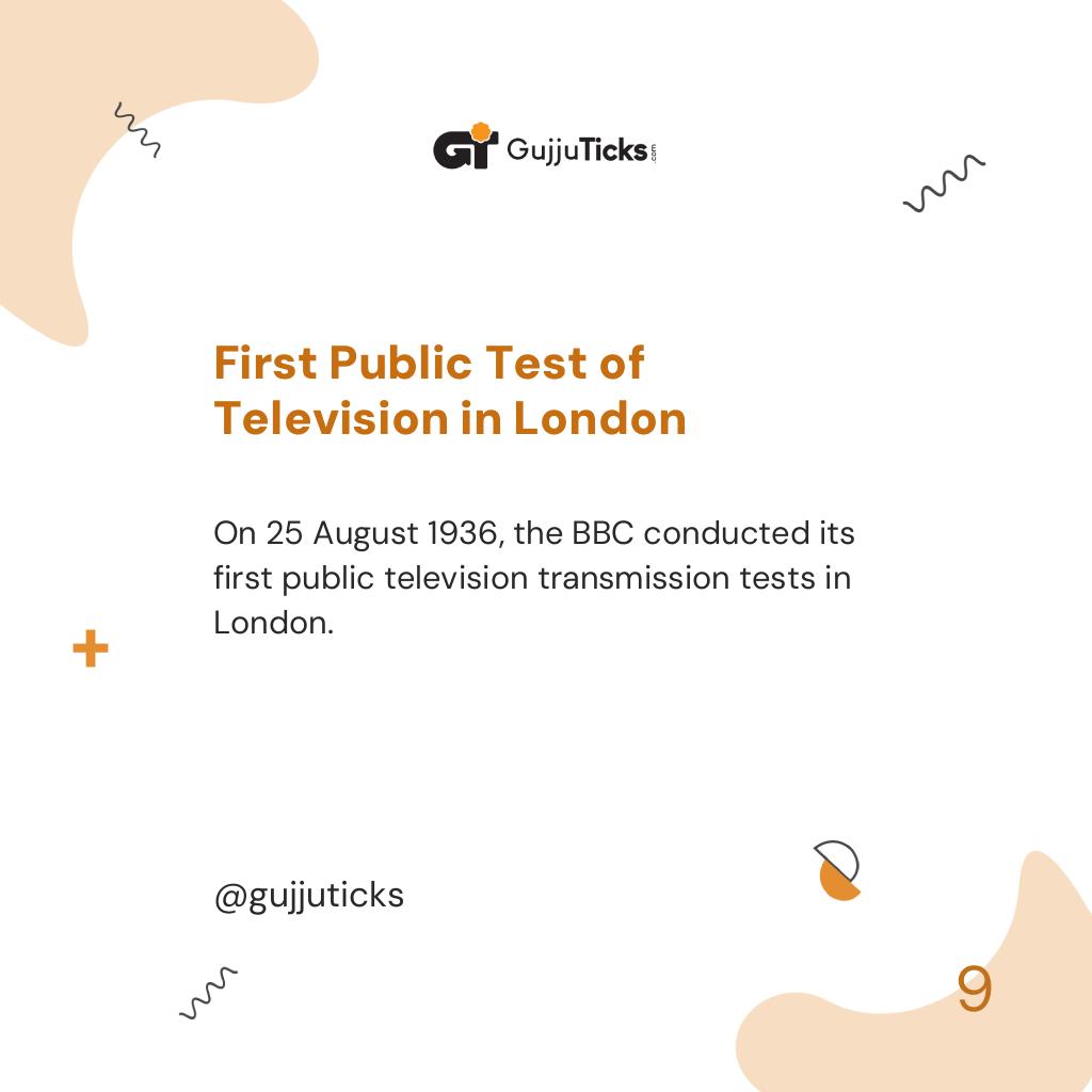 First Public Test of Television in London