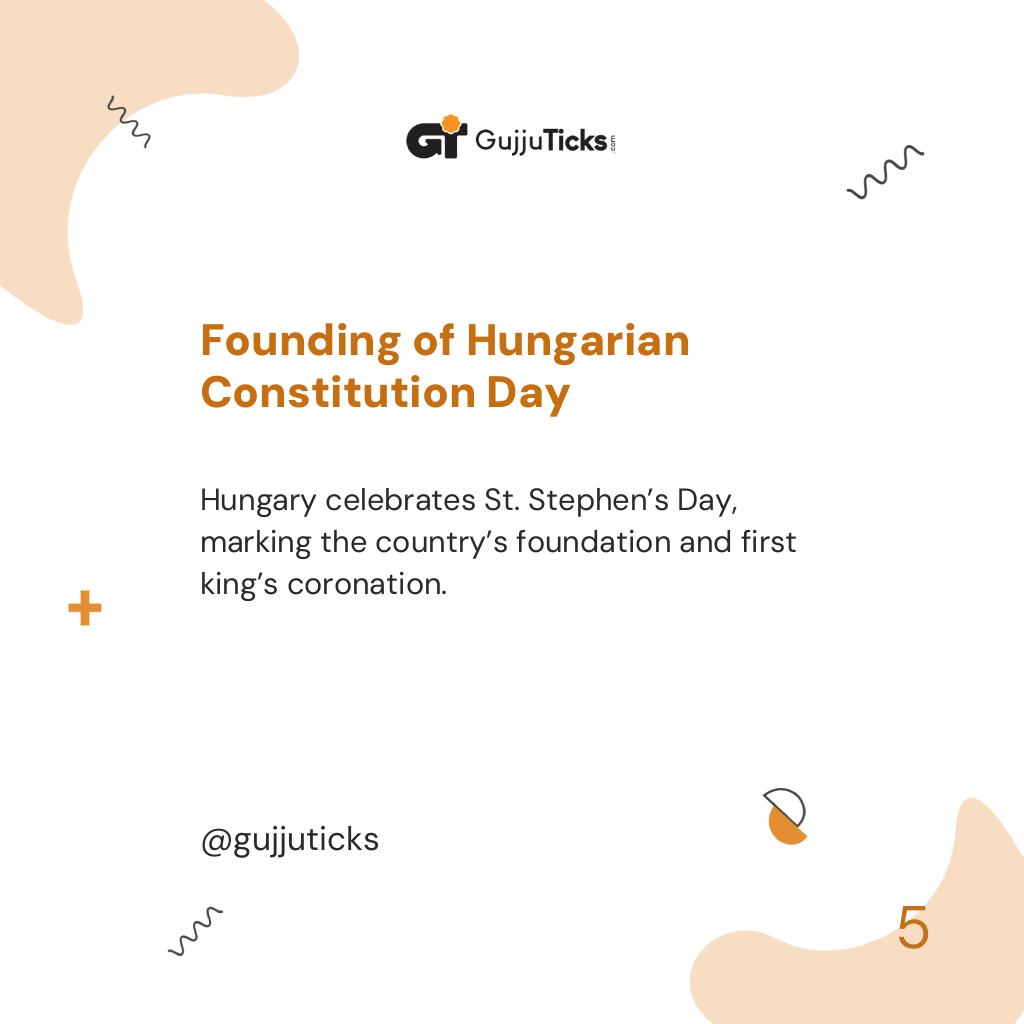Founding of Hungarian Constitution Day