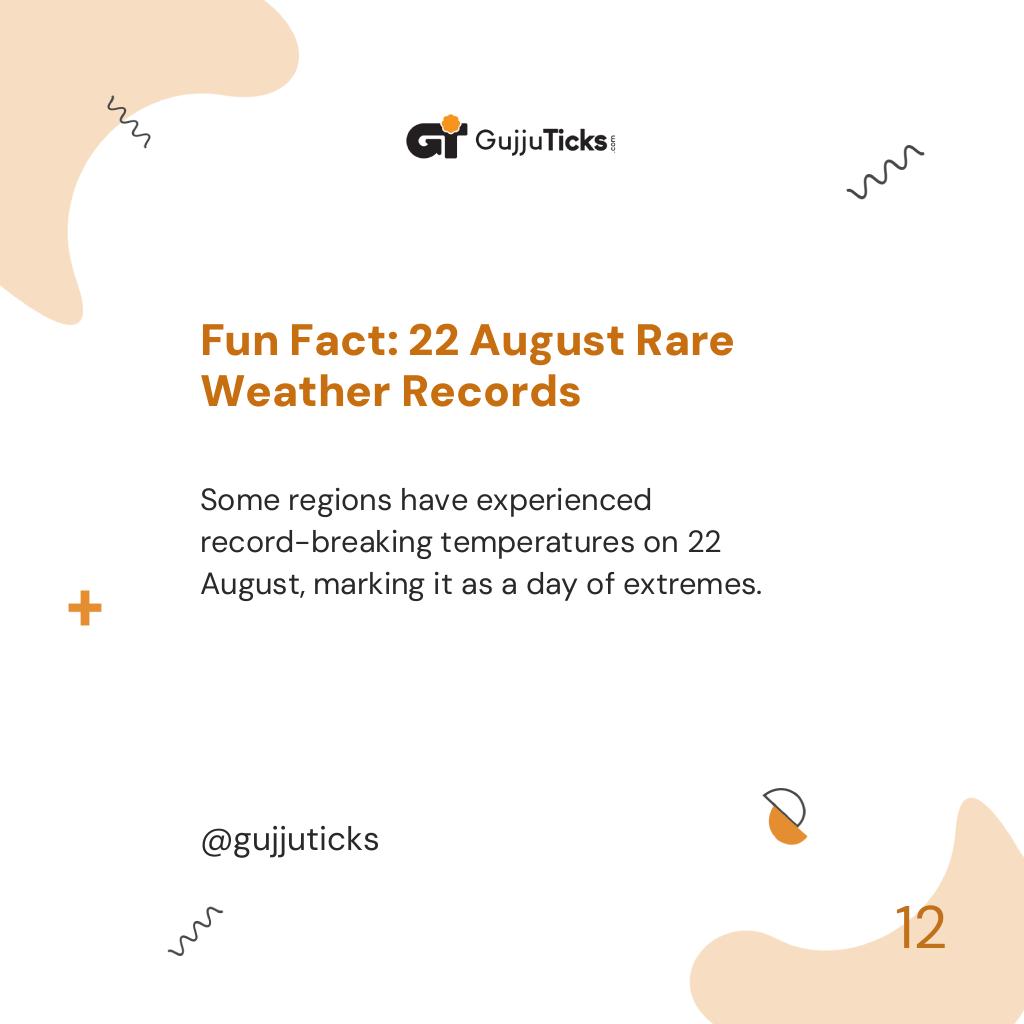 Fun Fact: 22 August Rare Weather Records