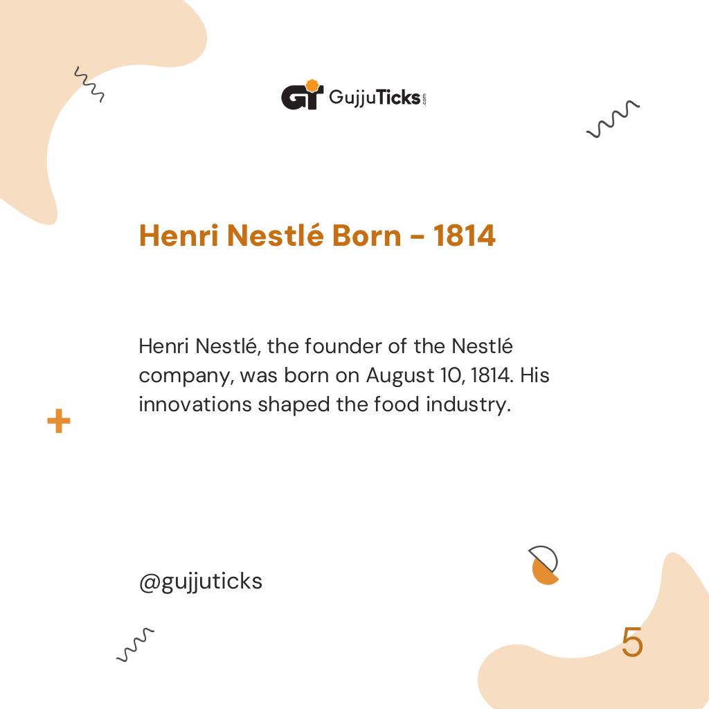 Henri Nestlé Born - 1814