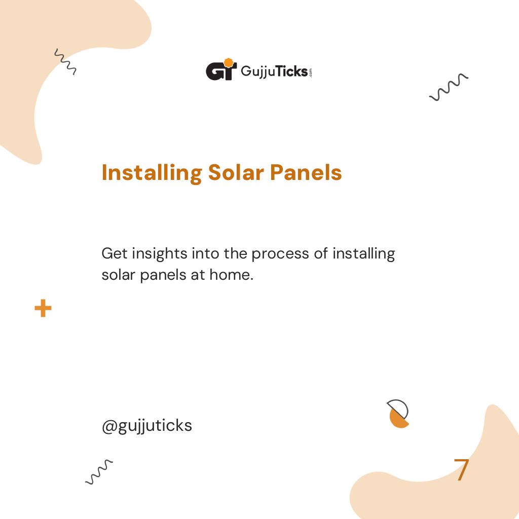 Installing Solar Panels
