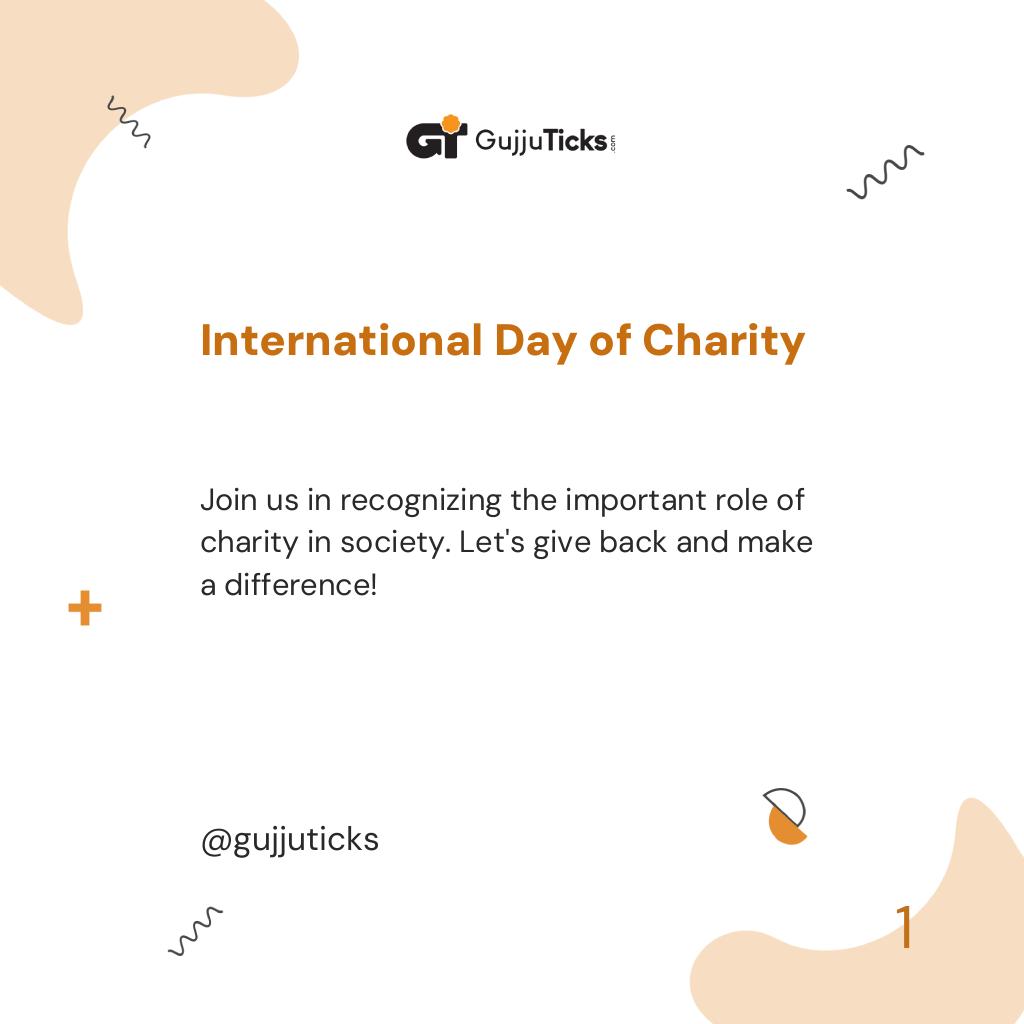 International Day of Charity