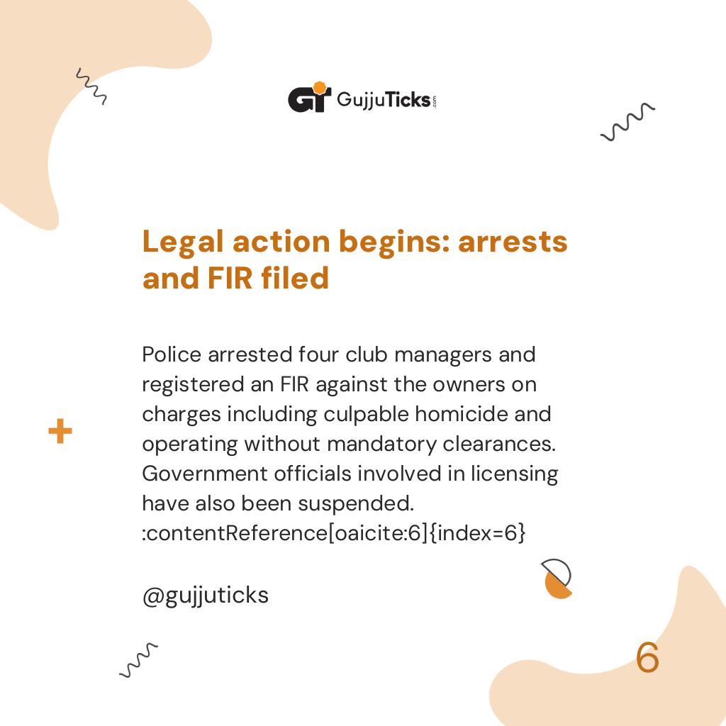 Legal action begins: arrests and FIR filed