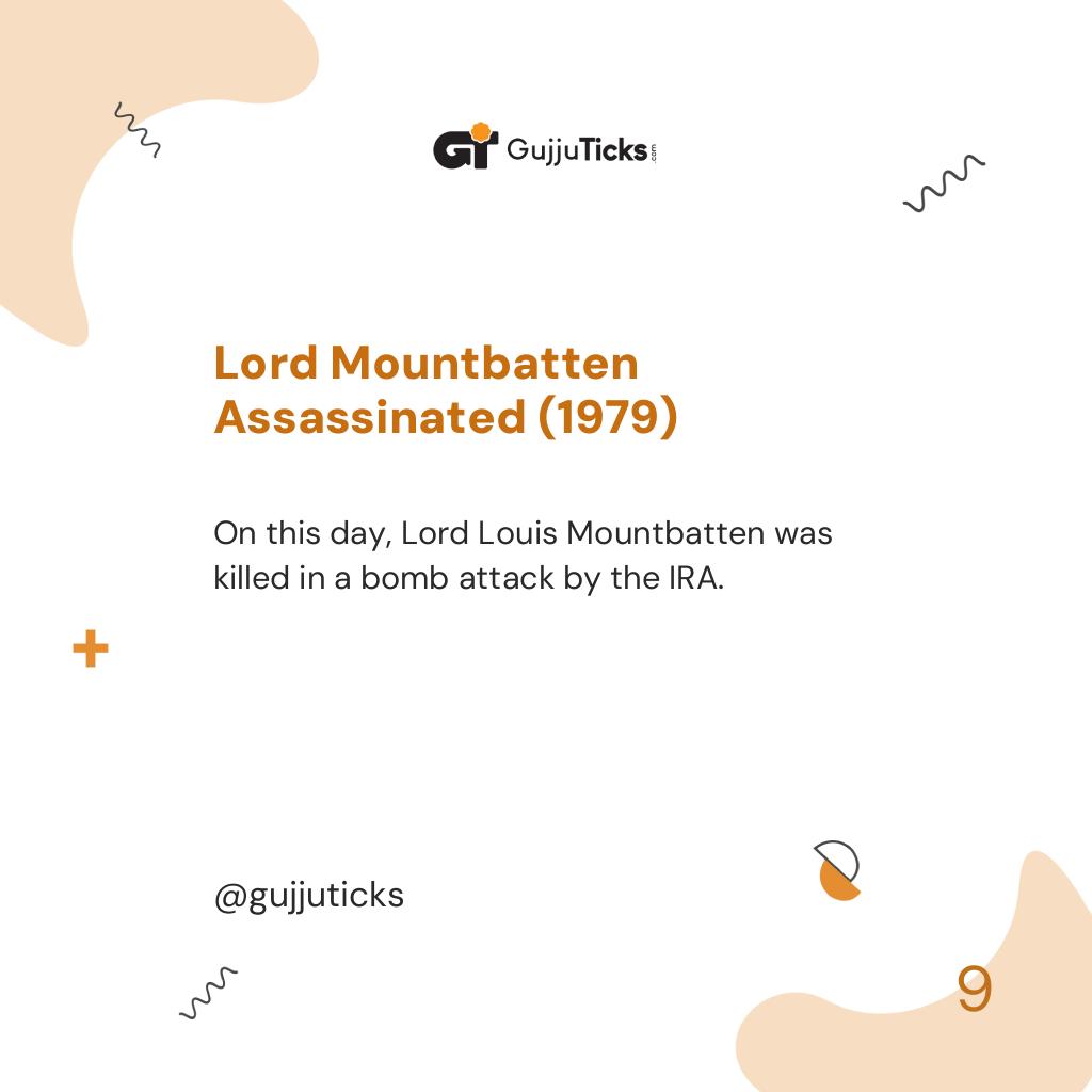 Lord Mountbatten Assassinated (1979)