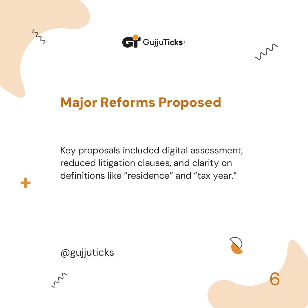 Major Reforms Proposed