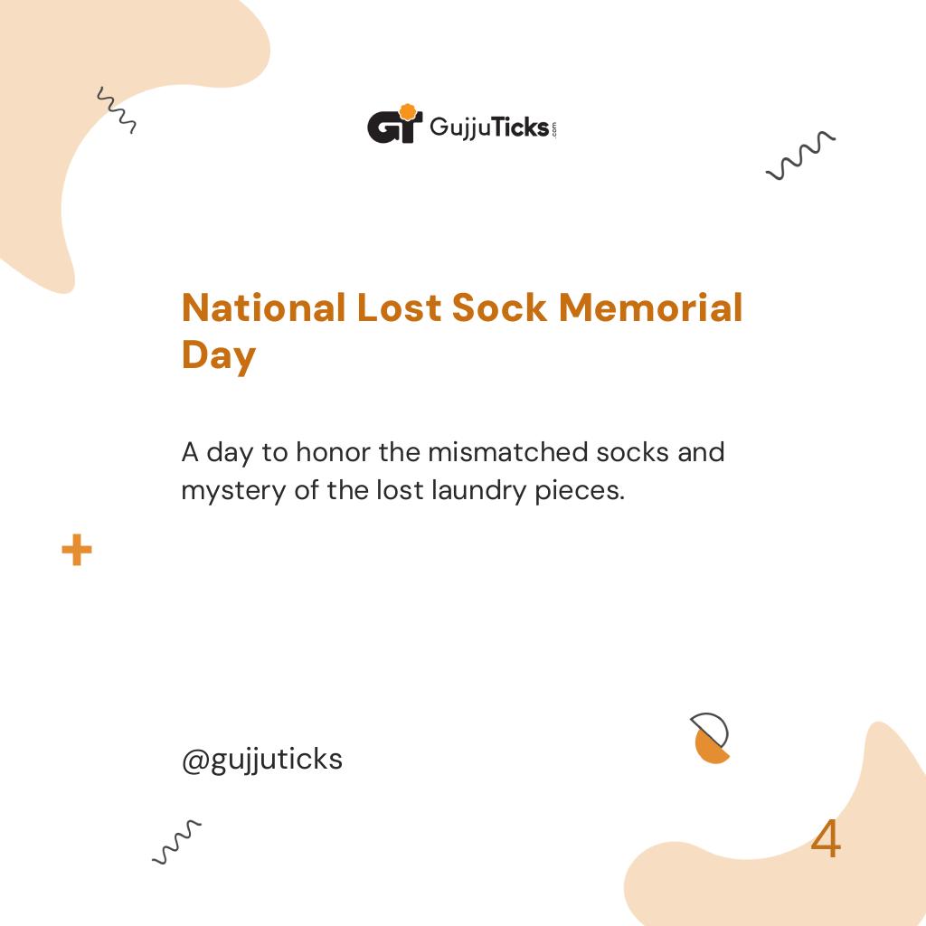 National Lost Sock Memorial Day