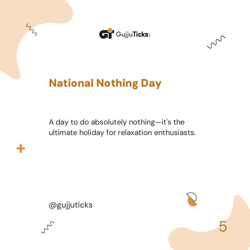 National Nothing Day