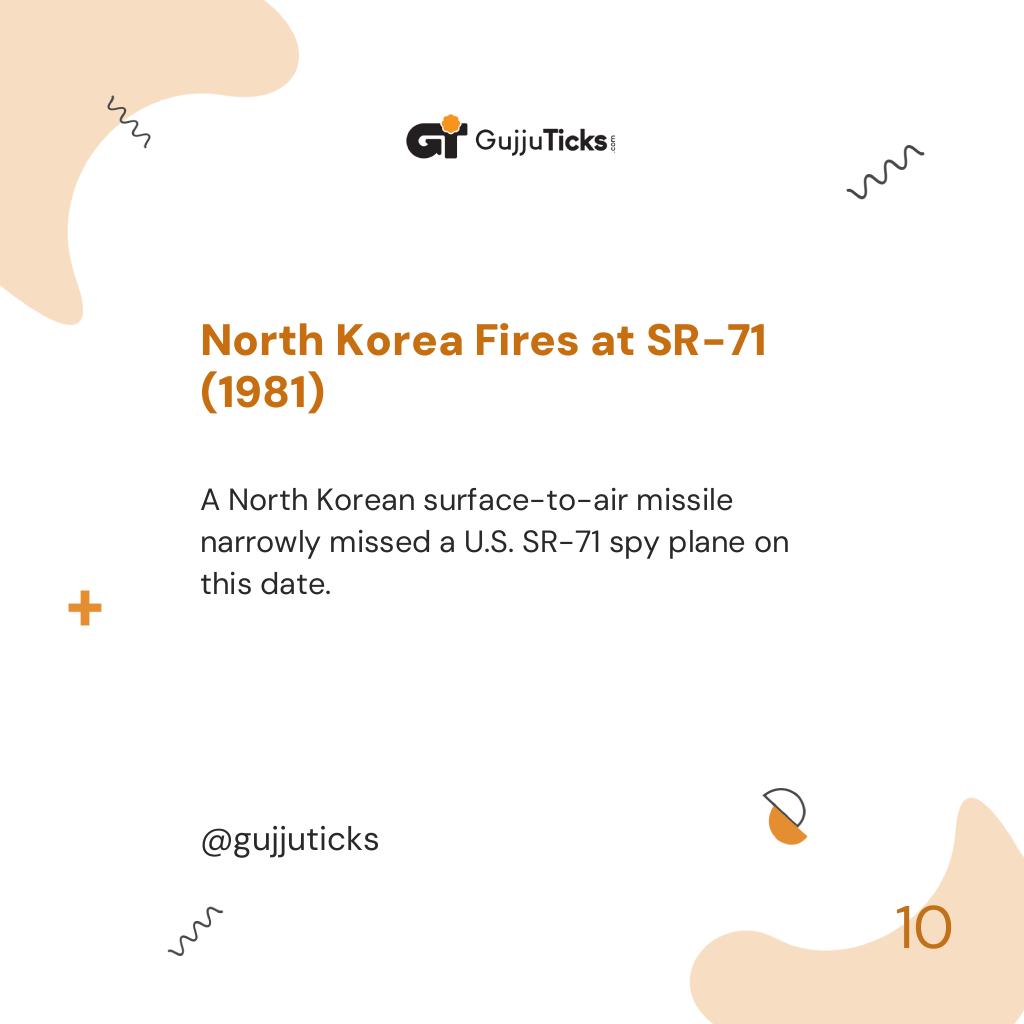North Korea Fires at SR-71 (1981)