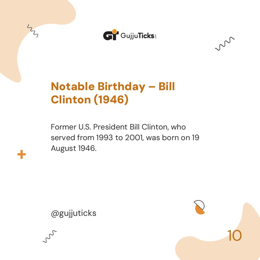 Notable Birthday – Bill Clinton (1946)