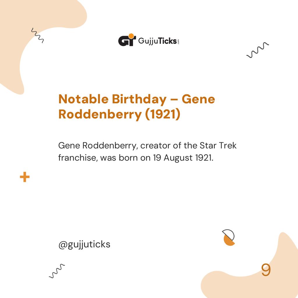 Notable Birthday – Gene Roddenberry (1921)