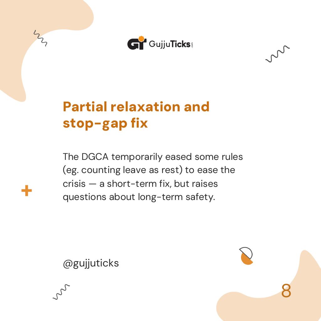 Partial relaxation and stop-gap fix