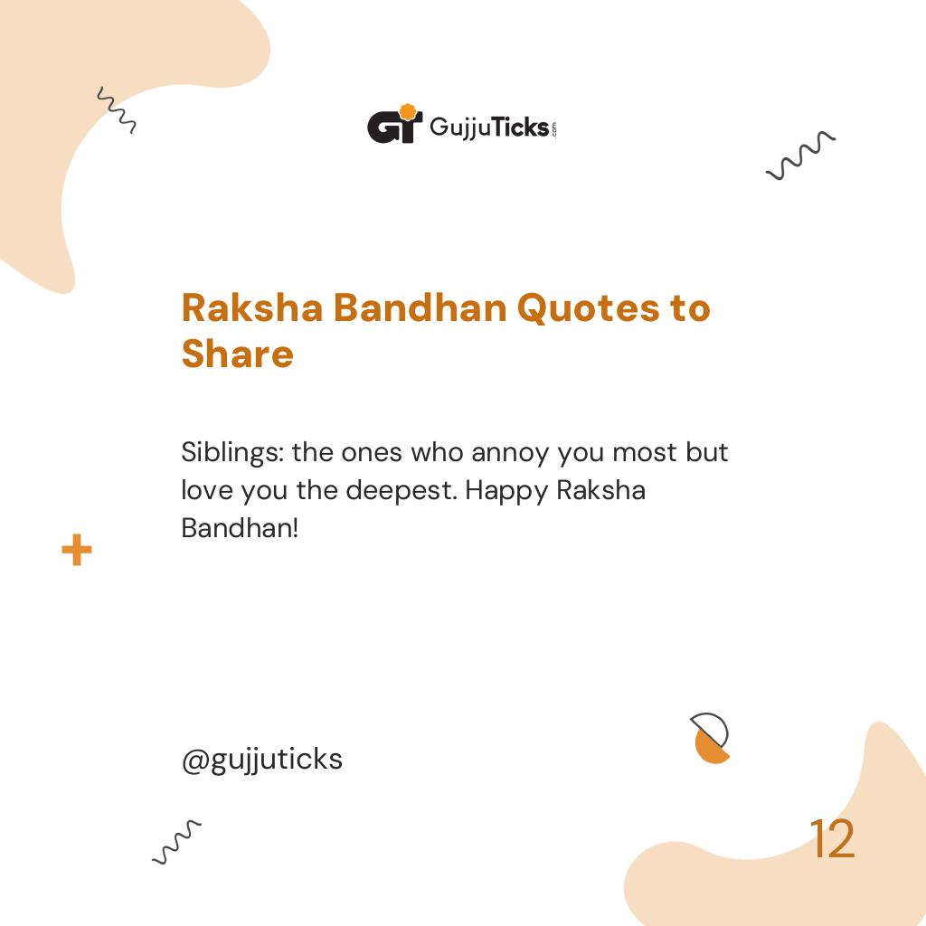 Raksha Bandhan Quotes to Share