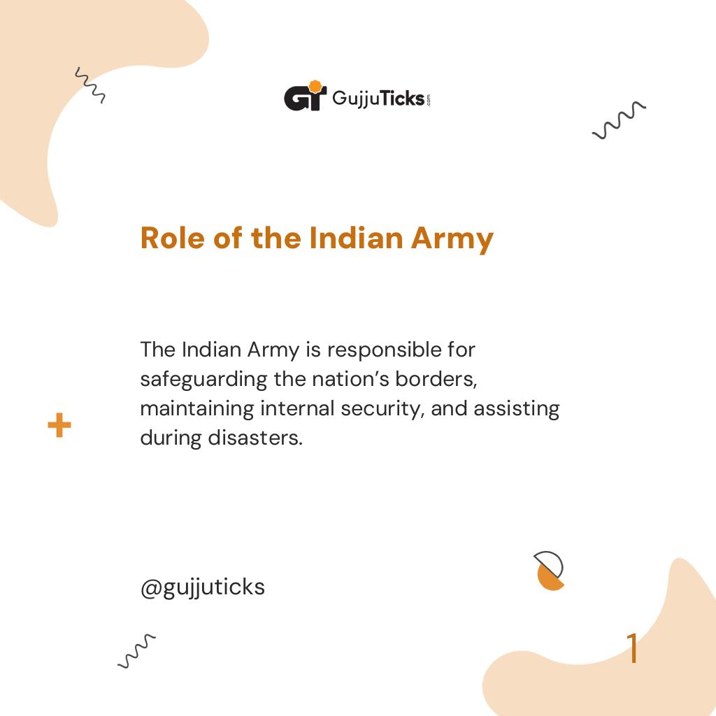 Role of the Indian Army