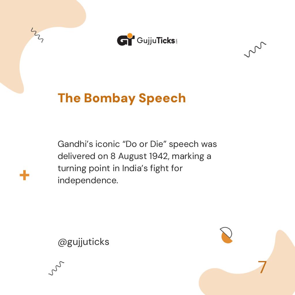 The Bombay Speech