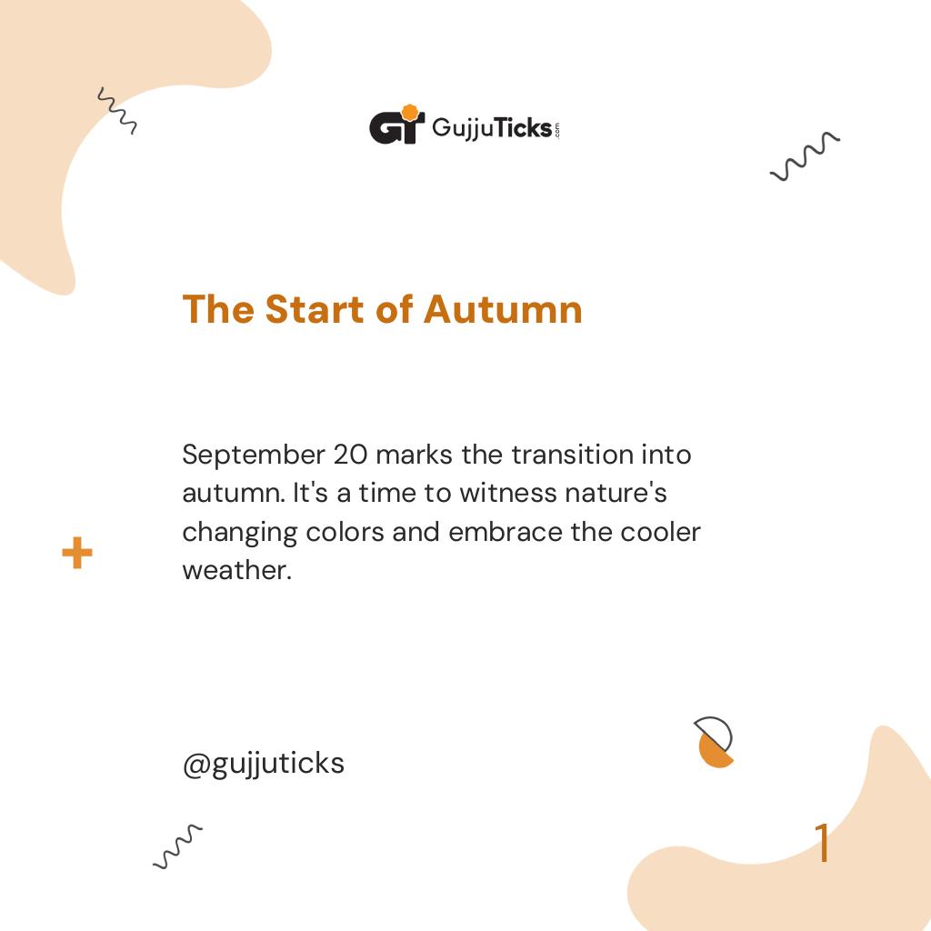 The Start of Autumn