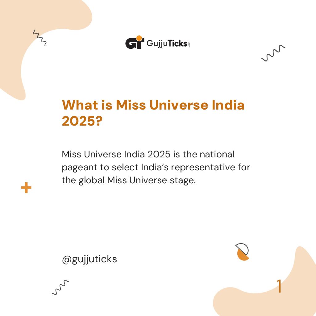 What is Miss Universe India 2025?