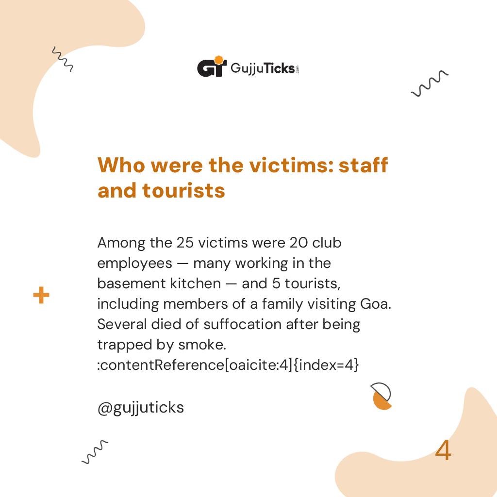 Who were the victims: staff and tourists