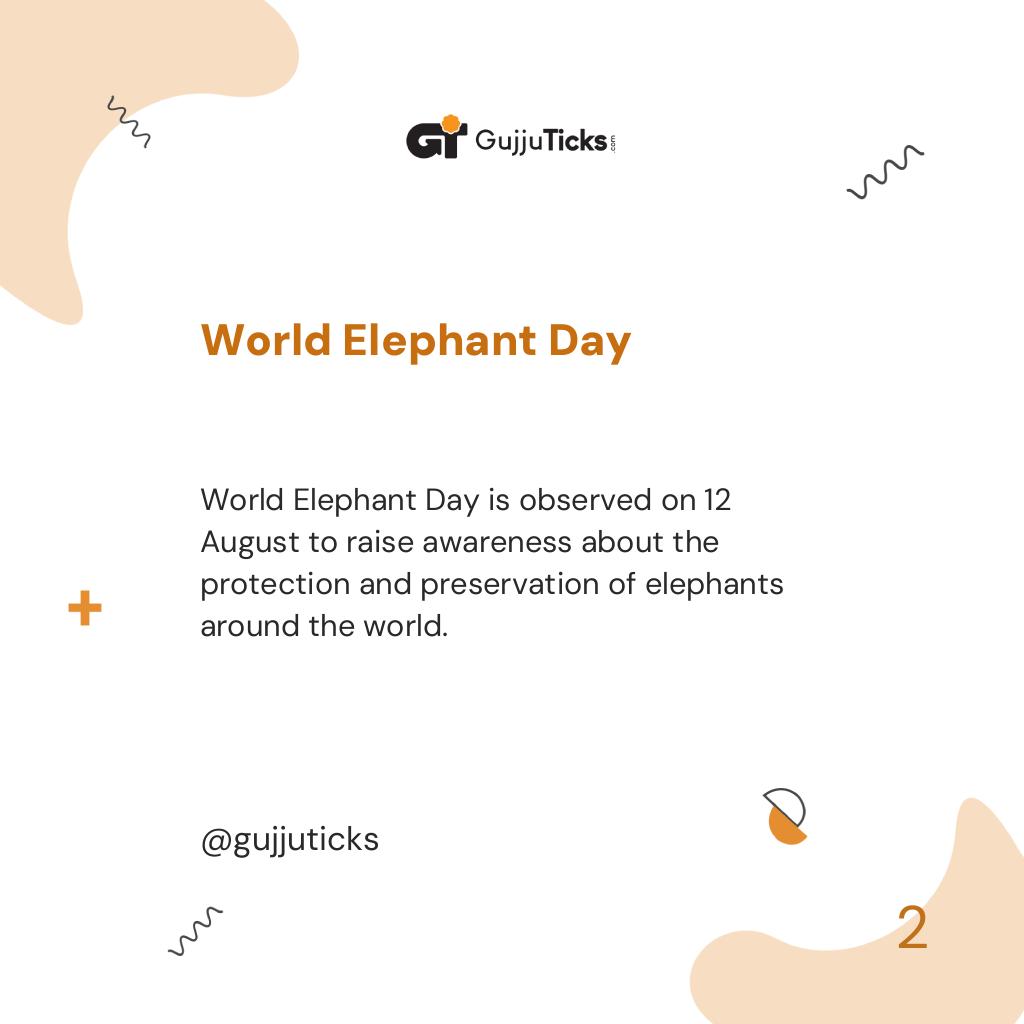 World Elephant Day